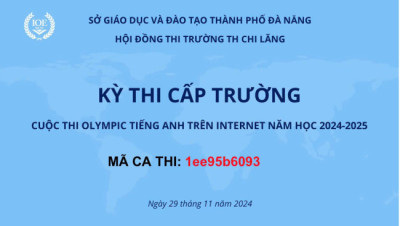 Trường Tiểu học Chi Lăng tổ chức cuộc thi Olympic Tiếng Anh trên Internet (IOE) cấp Trường