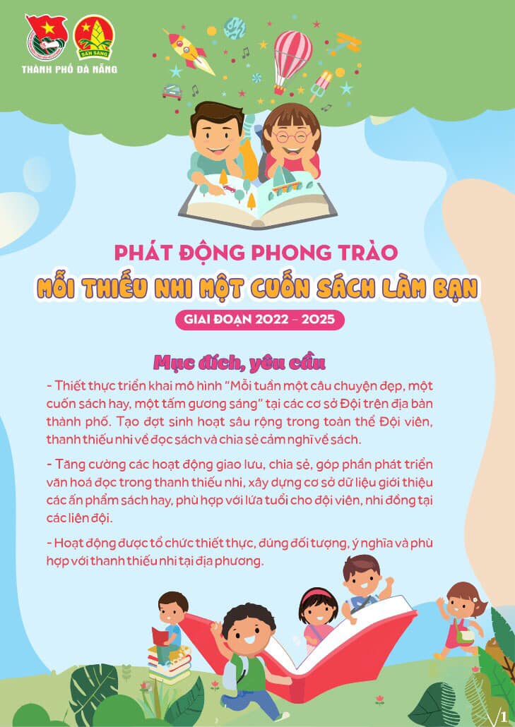 Phát động phong trào "Mỗi thiếu nhi một cuốn sách làm bạn" giai đoạn 2022 - 2025